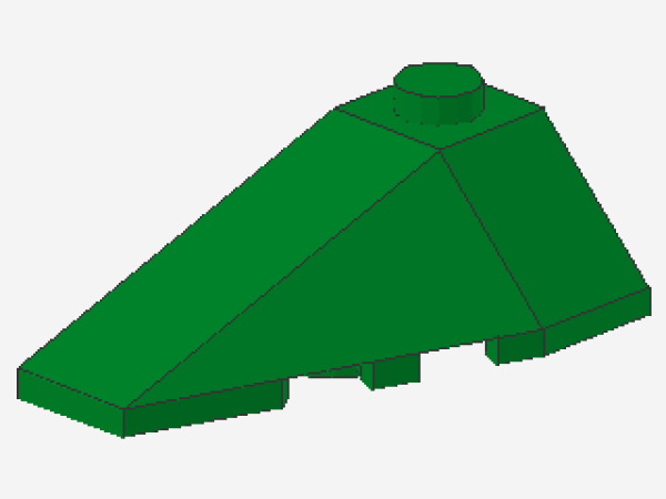 Lego Wedge, left 4 x 2 (43710) green