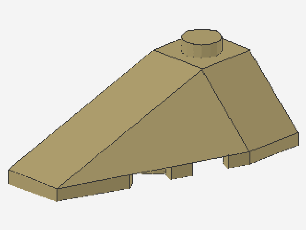 Lego Wedge, left 4 x 2 (43710) tan