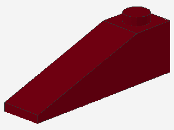 Lego Wedge, right 4 x 2 (43711) dark red