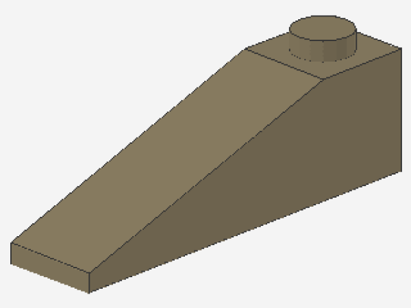 Lego Keil, rechts 4 x 2 (43711) dunkel tan