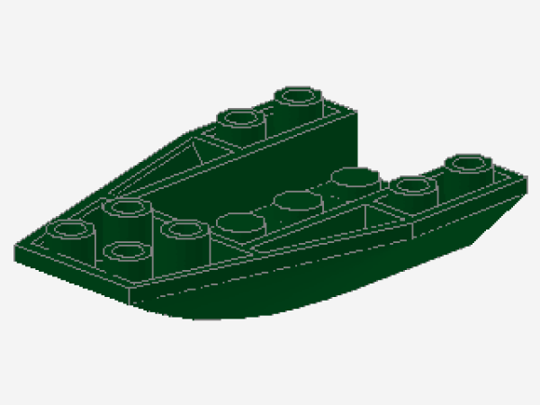 Lego Keil, invers, gebogen 6 x 4 (43713) dunkel grün