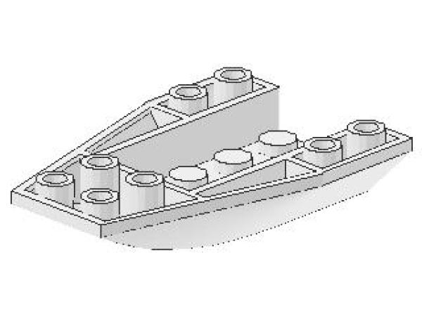 Lego Keil, invers, gebogen 6 x 4 (43713) weiß