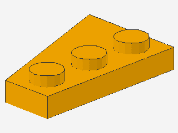 Lego Wedge Plate 3 x 2 (43722) bright light orange