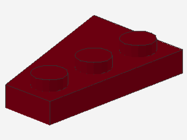 Lego Wedge Plate 3 x 2 (43722) dark red