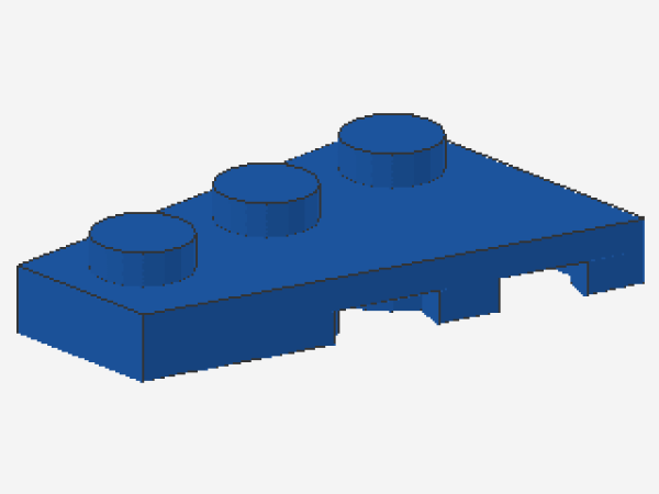 Lego Wedge Plate 3 x 2 (43723) blue