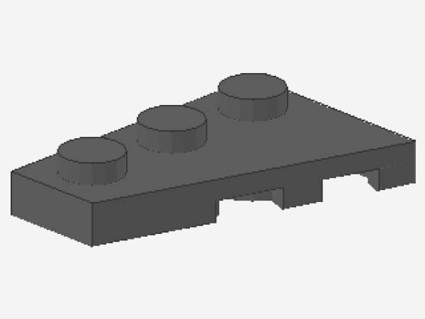 Lego Wedge Plate 3 x 2 (43723) dark bluish gray