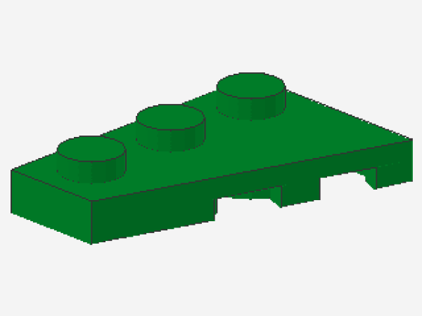 Lego Wedge Plate 3 x 2 (43723) green