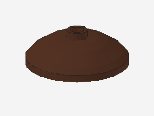 Lego Dish 3 x 3, inverse (43898) brown