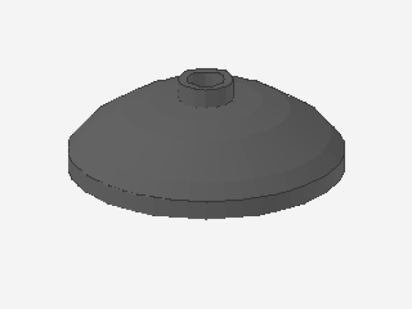 Lego Dish 3 x 3, inverse (43898) dark bluish gray