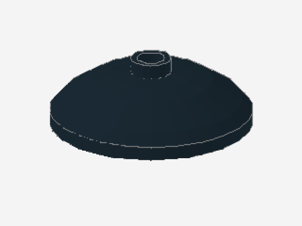 Lego Dish 3 x 3, inverse (43898) black