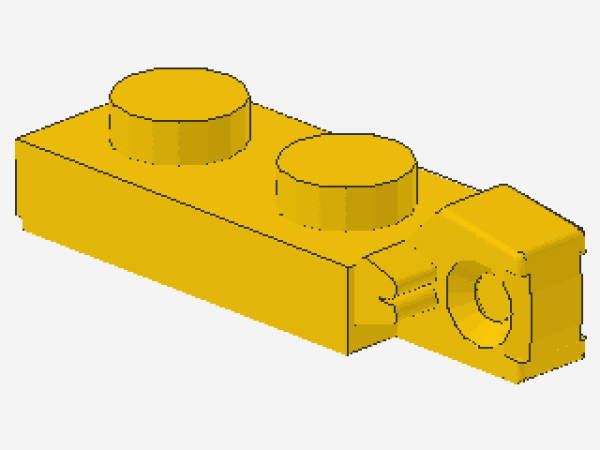 Lego Scharnier Platte 1 x 2 (44301a) gelb