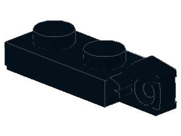 Lego Hinge Plate 1 x 2 (44301a) black