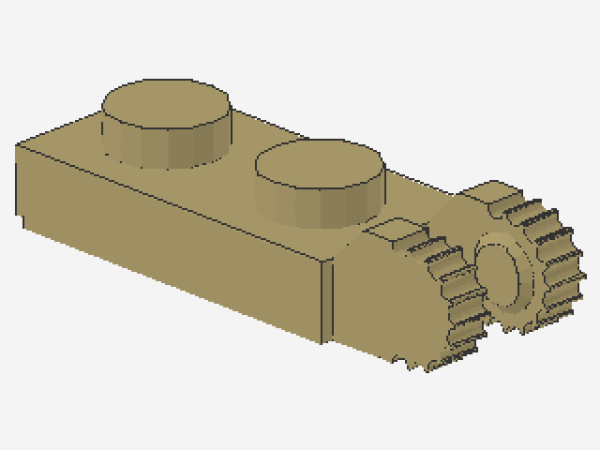 Lego Hinge Plate 1 x 2 (44302a) tan