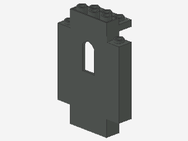 Lego Panel 2 x 5 x 6 (4444) with Window, dark gray