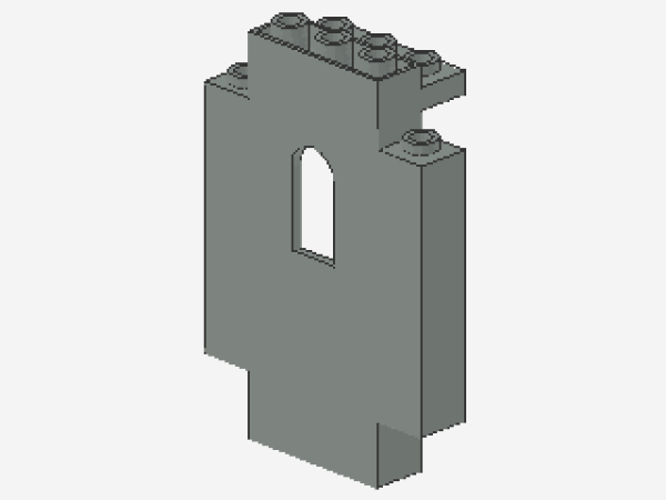 Lego Panel 2 x 5 x 6 (4444) with Window, light gray