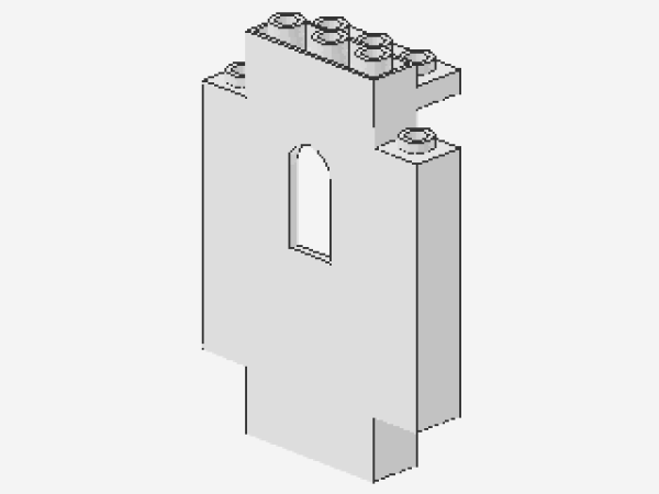 Lego Panel 2 x 5 x 6 (4444) with Window, white