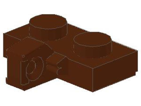 Lego Hinge Plate 1 x 2 (44567a) reddish brown