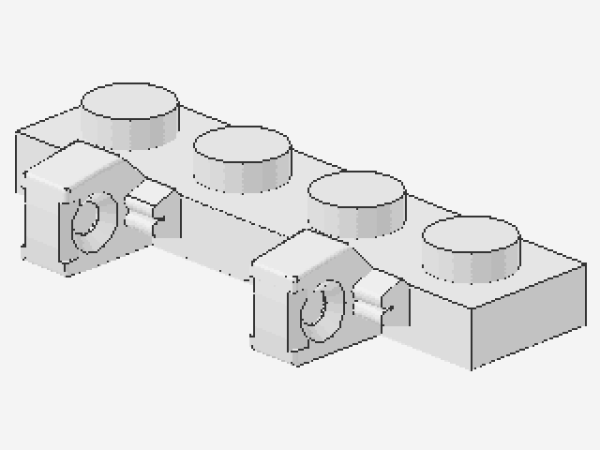 Lego Hinge Plate 1 x 4 (44568) white