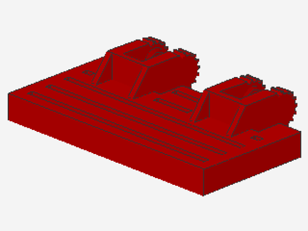 Lego Hinge Train Gate 2 x 4 (44569) red