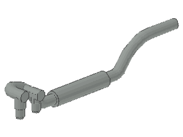 Lego Exhaust Pipe, right (4467) light gray