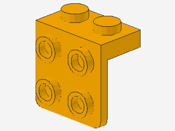 Lego Winkelträger 1 x 2 - 2 x 2 (44728) leuchtend hell orange