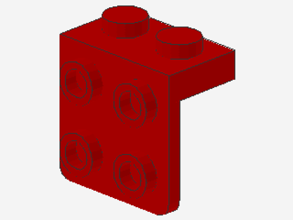 Lego Winkelträger 1 x 2 - 2 x 2 (44728) rot