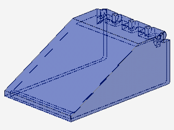 Lego Windscreen 6 x 4 x 2 (4474) Canopy, transparent dark blue