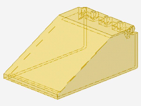 Lego Windscreen 6 x 4 x 2 (4474) Canopy, transparent yellow