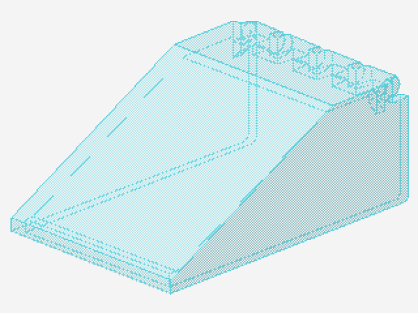 Lego Windscreen 6 x 4 x 2 (4474) Canopy, transparent light blue