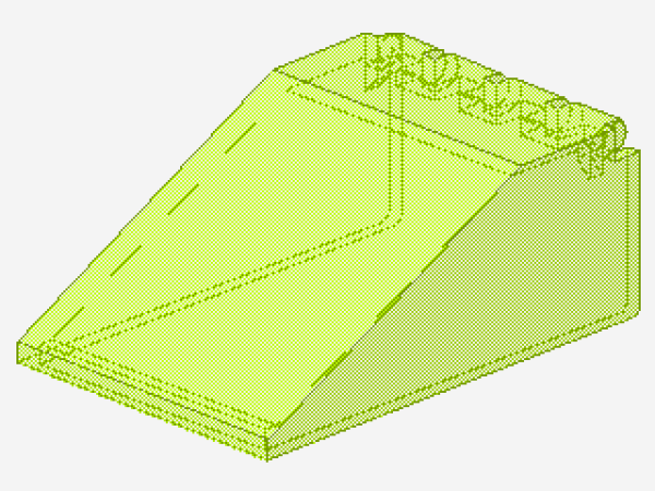 Lego Windschutzscheibe 6 x 4 x 2 (4474) Vordach, transparent neon grün