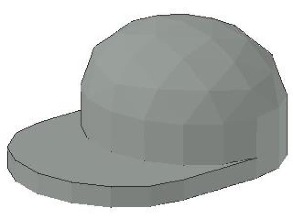 Lego Minifigure Cap, longer Screen, light gray