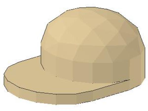 Lego Minifigure Cap, longer Screen, tan