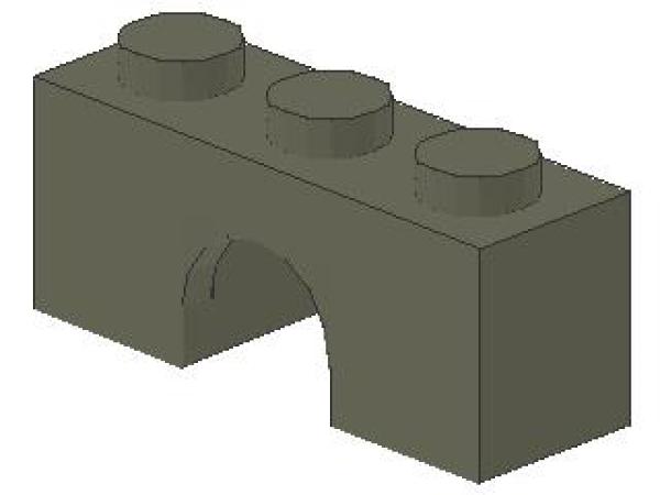 Lego Stein, Bogen 1 x 3 x 1 (4490) dunkel grau