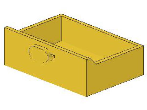 Lego Cupboard Drawer 3 x 2 (4536) yellow