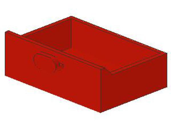 Lego Cupboard Drawer 3 x 2 (4536) red