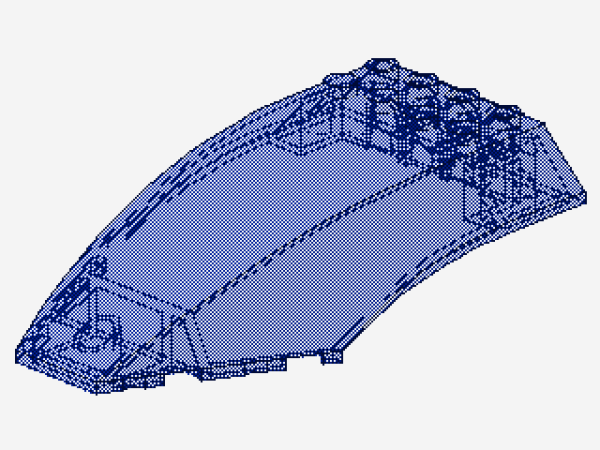 Lego Windscreen 10 x 6 x 2 (45705) curved, transparent dark blue