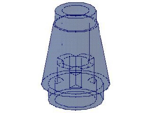 Lego Cone 1 x 1 (4589b) transparent dark blue