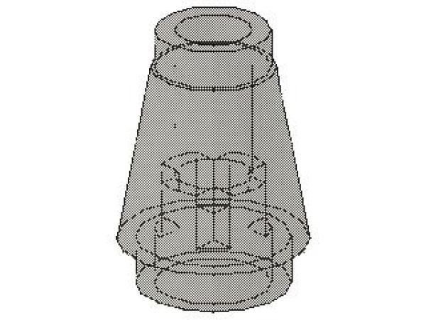 Lego Cone 1 x 1 (4589b) transparent black