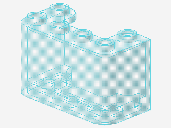 Lego Windschutzscheibe 2 x 4 x 2 (4594) vertikal, transparent hell blau