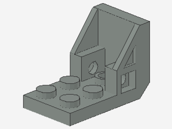 Lego Bracket 3 x 2 - 2 x 2 (4598) light gray