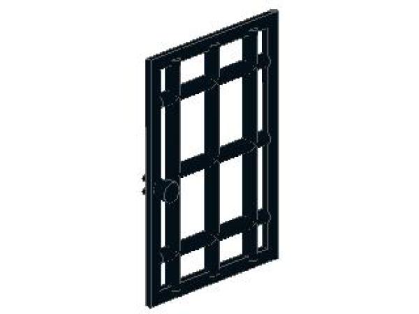 Lego Door 1 x 6 x 7 (4611) barred, black