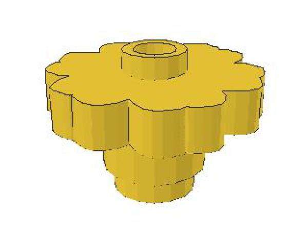 Lego Blume, gerundet 2 x 2 (4728) gelb