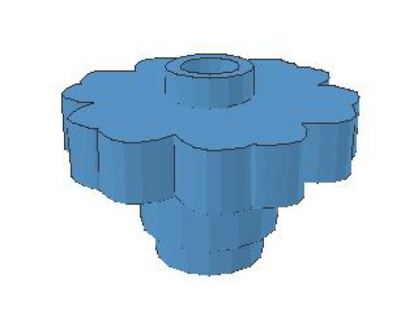 Lego Flower, rounded 2 x 2 (4728) medium blue