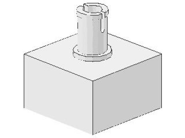 Lego Stein, modifiziert 2 x 2 (4729) weiß