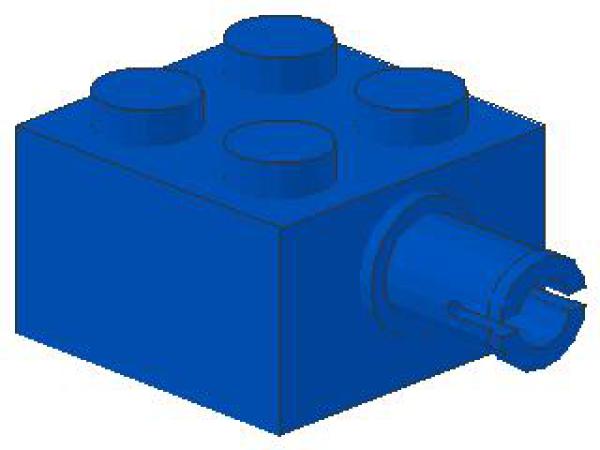 Lego Stein, modifiziert 2 x 2 (4730) blau