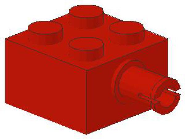 Lego Stein, modifiziert 2 x 2 (4730) rot