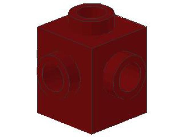 Lego Stein, modifiziert 1 x 1 x 1 (4733) dunkel rot