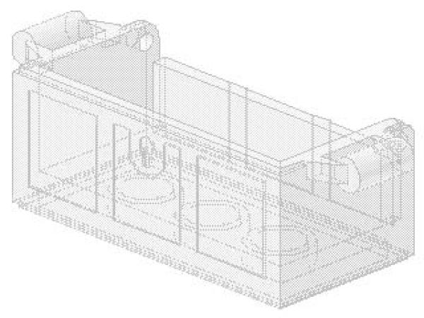 Lego Treasure Cest, Bottom (4378a) transparent