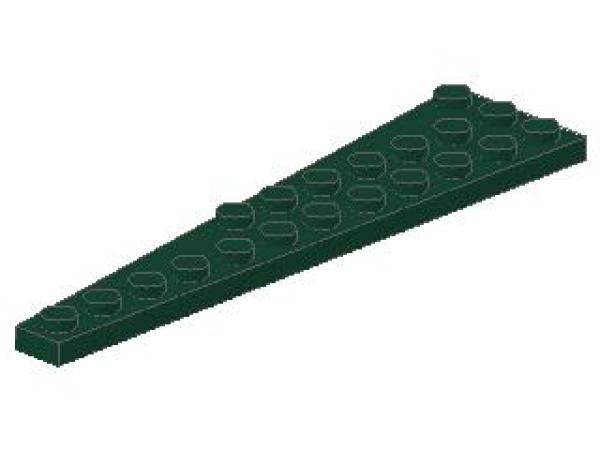 Lego Wedge Plate 12 x 3 (47398) dark green