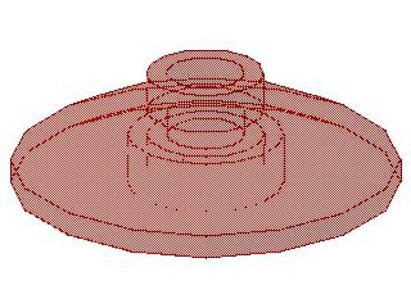 Lego Dish 2 x 2, inverse (4740) transparent red